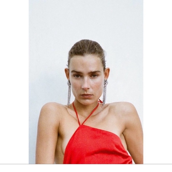 NWT Zara Halter Back Tie Dress - Picture 5 of 8